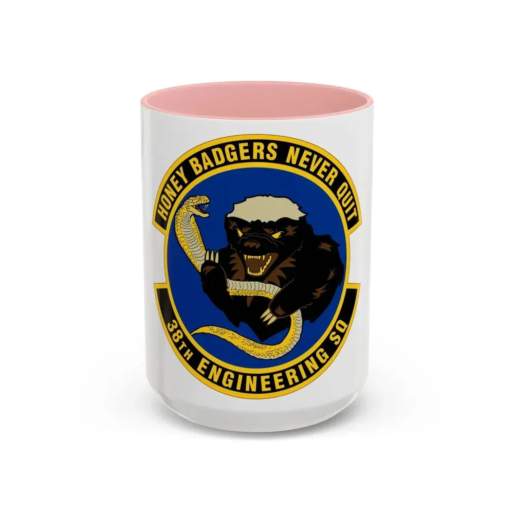 38 Engineering Squadron ACC (U.S. Air Force) Accent Coffee Mug 15oz Pink - Go Mug Yourself
