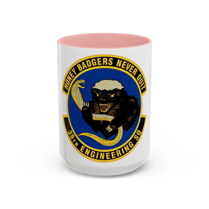 38 Engineering Squadron ACC (U.S. Air Force) Accent Coffee Mug 15oz Pink - Go Mug Yourself