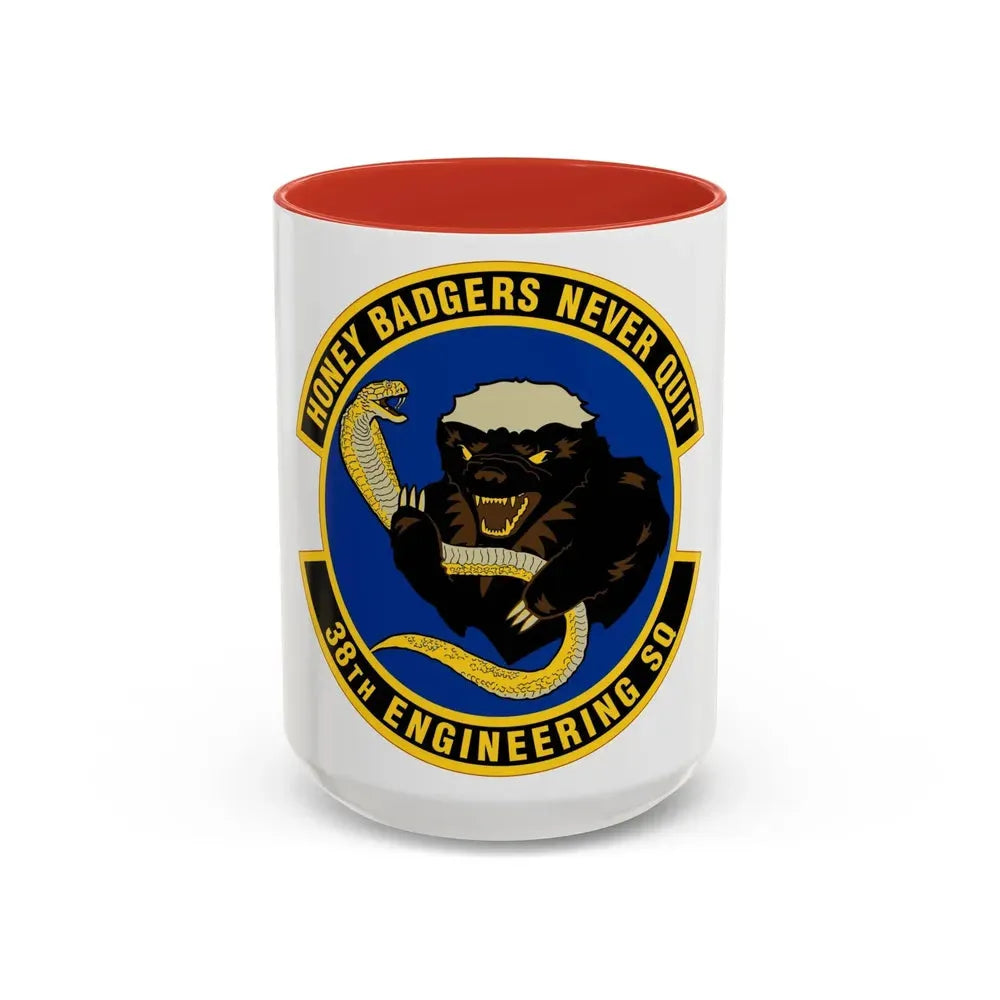 38 Engineering Squadron ACC (U.S. Air Force) Accent Coffee Mug 15oz Red - Go Mug Yourself