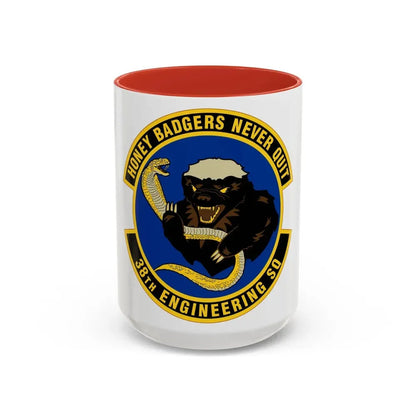 38 Engineering Squadron ACC (U.S. Air Force) Accent Coffee Mug 15oz Red - Go Mug Yourself