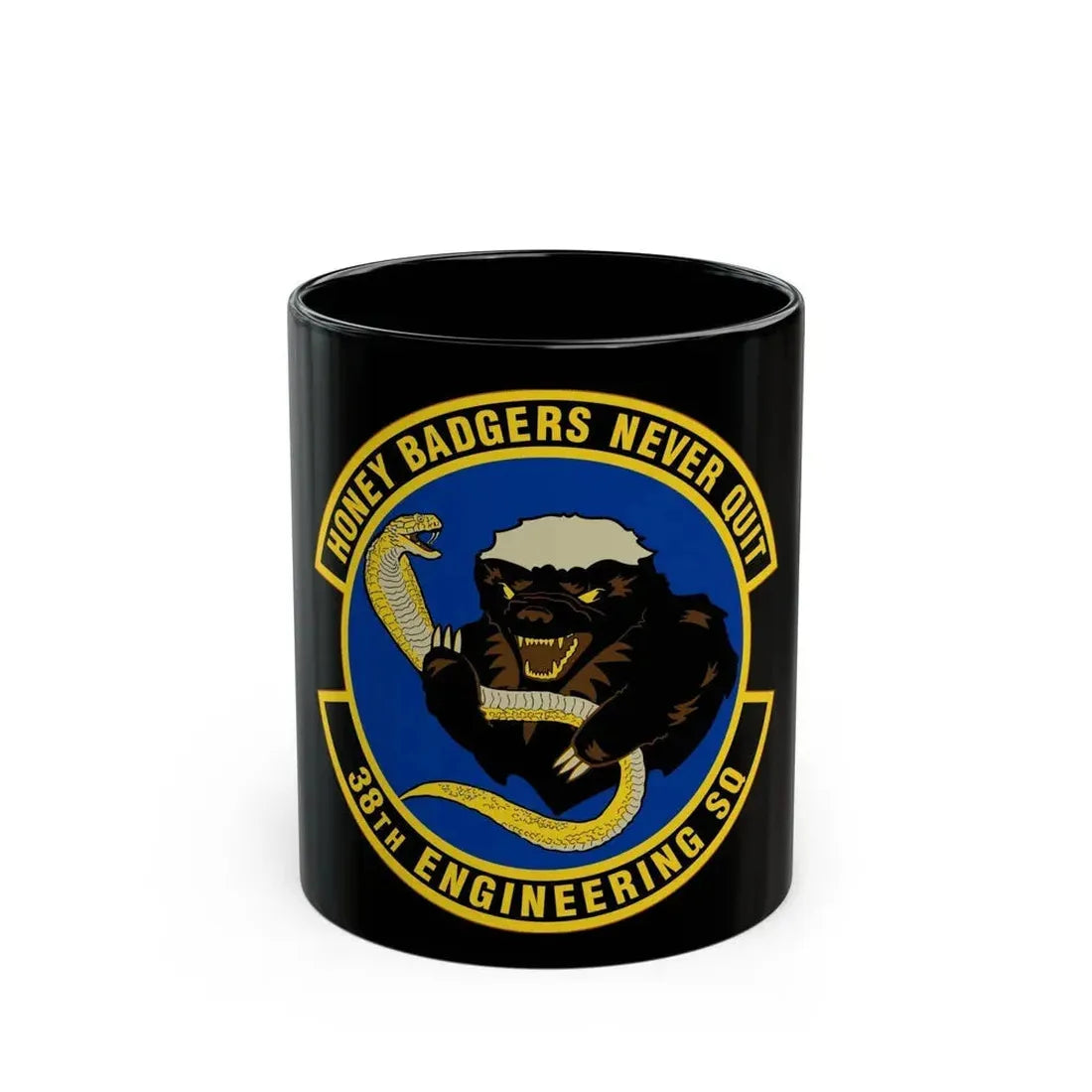 38 Engineering Squadron ACC (U.S. Air Force) Black Coffee Mug 11oz - Go Mug Yourself