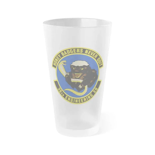 38 Engineering Squadron ACC (U.S. Air Force) Frosted Pint Glass 16oz 16oz Frosted - Go Mug Yourself