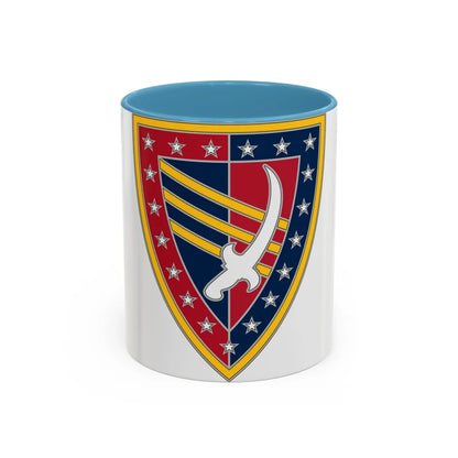 38 Sustainment Brigade (U.S. Army) Accent Coffee Mug-11oz-Light Blue-Go Mug Yourself