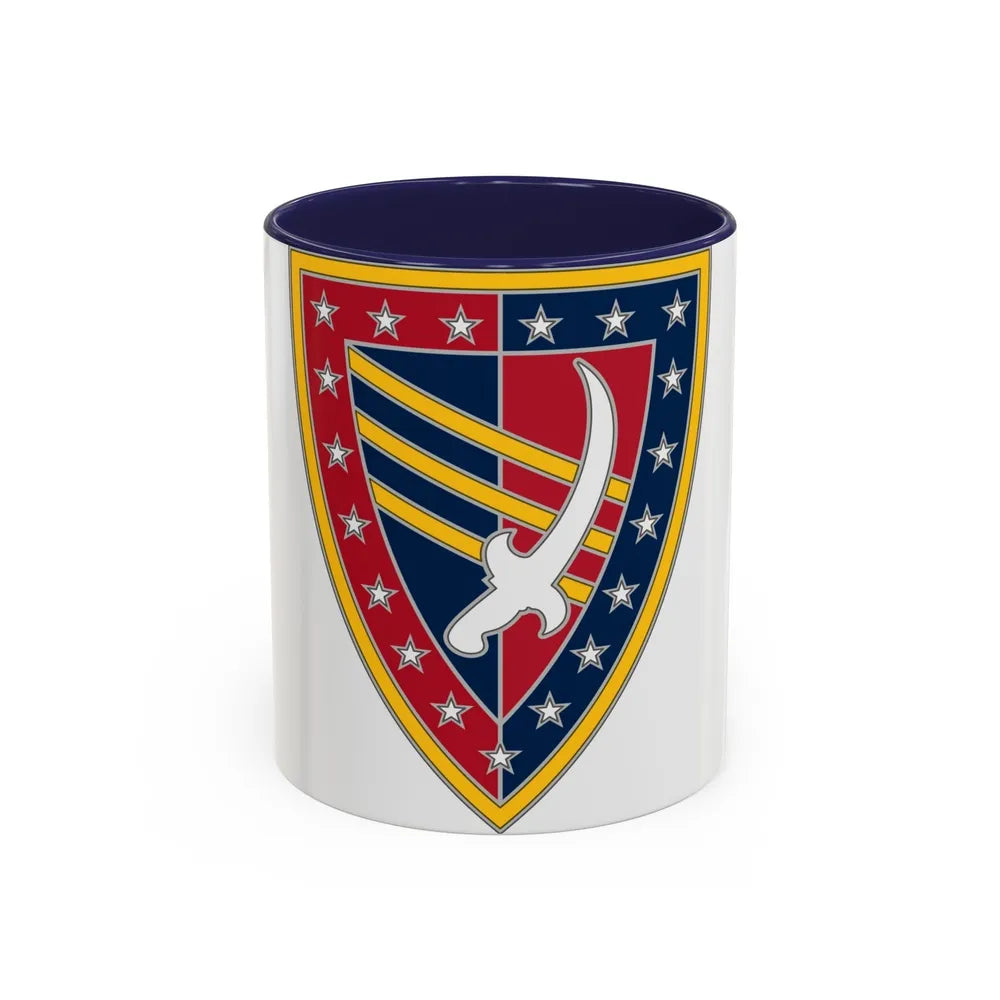 38 Sustainment Brigade (U.S. Army) Accent Coffee Mug-11oz-Navy-Go Mug Yourself