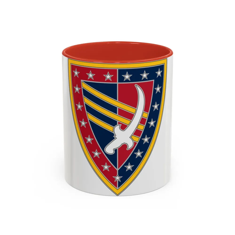 38 Sustainment Brigade (U.S. Army) Accent Coffee Mug-11oz-Red-Go Mug Yourself