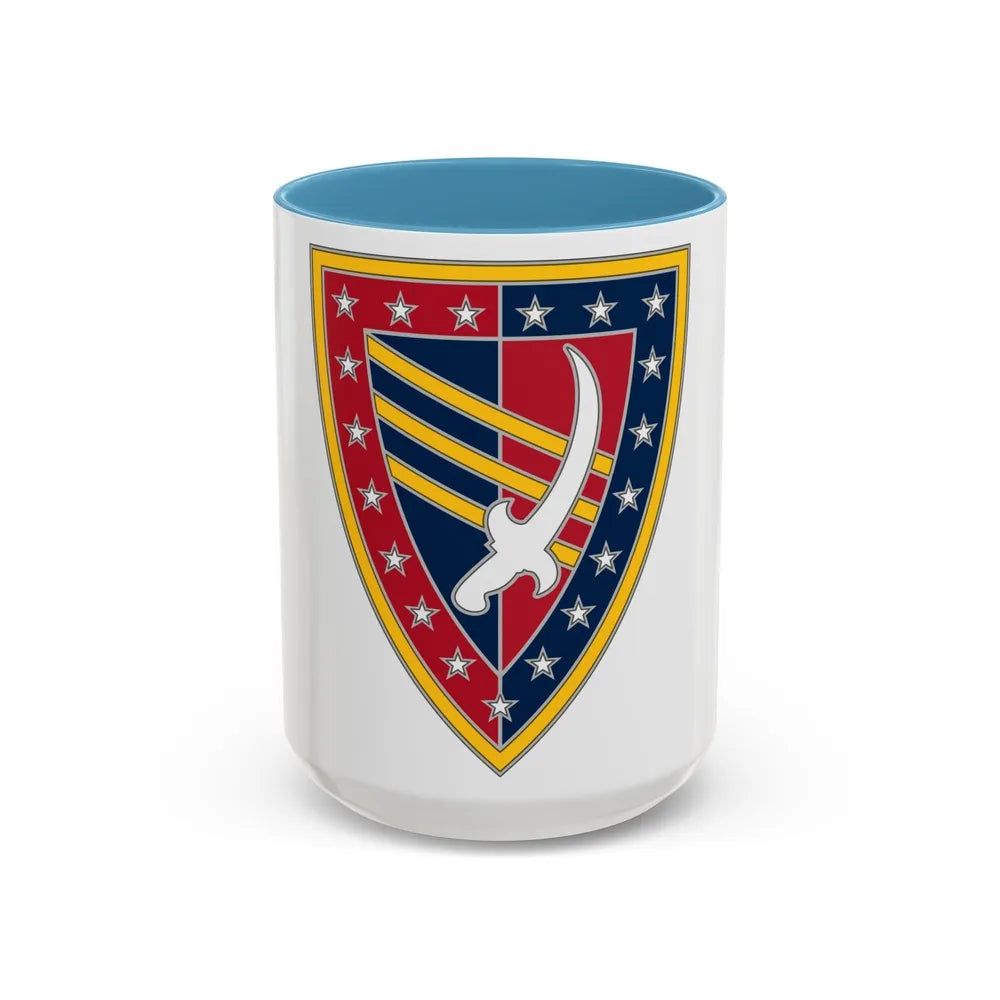 38 Sustainment Brigade (U.S. Army) Accent Coffee Mug-15oz-Light Blue-Go Mug Yourself