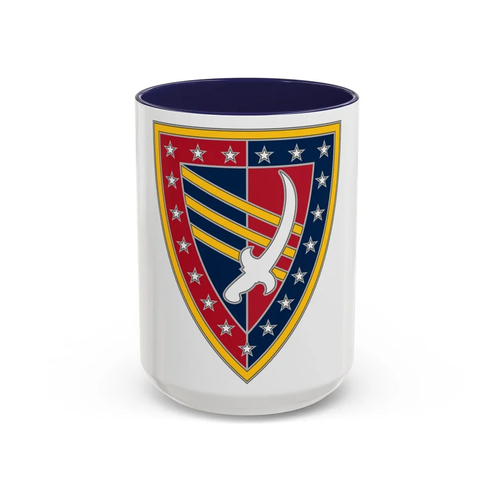 38 Sustainment Brigade (U.S. Army) Accent Coffee Mug-15oz-Navy-Go Mug Yourself