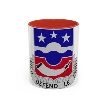 380 Infantry Regiment (U.S. Army) Accent Coffee Mug-11oz-Red-Go Mug Yourself