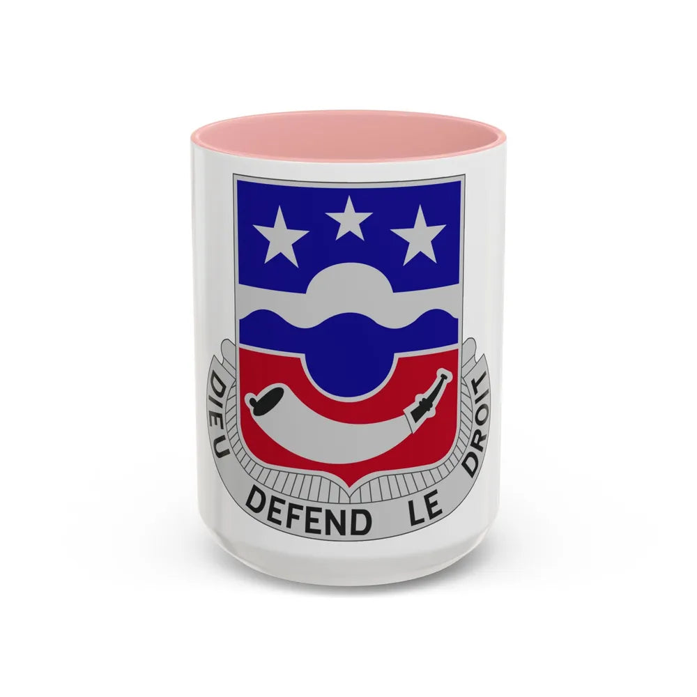 380 Infantry Regiment (U.S. Army) Accent Coffee Mug-15oz-Pink-Go Mug Yourself