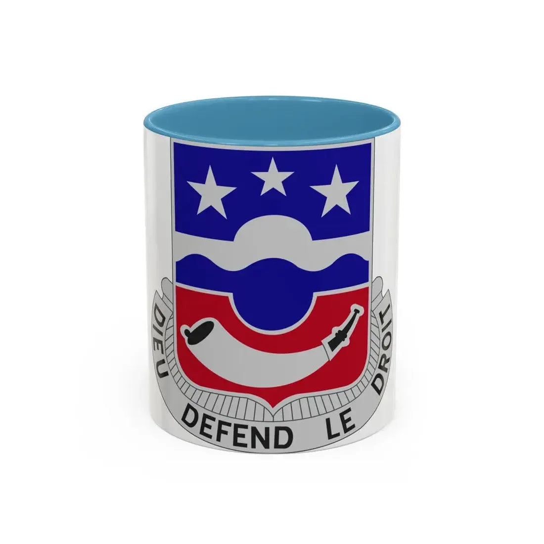 380 Infantry Regiment (U.S. Army) Accent Coffee Mug 11oz Light Blue - Go Mug Yourself