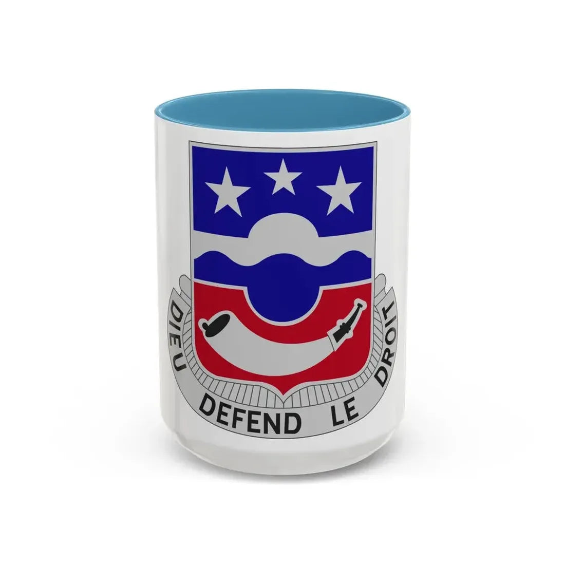 380 Infantry Regiment (U.S. Army) Accent Coffee Mug 15oz Light Blue - Go Mug Yourself