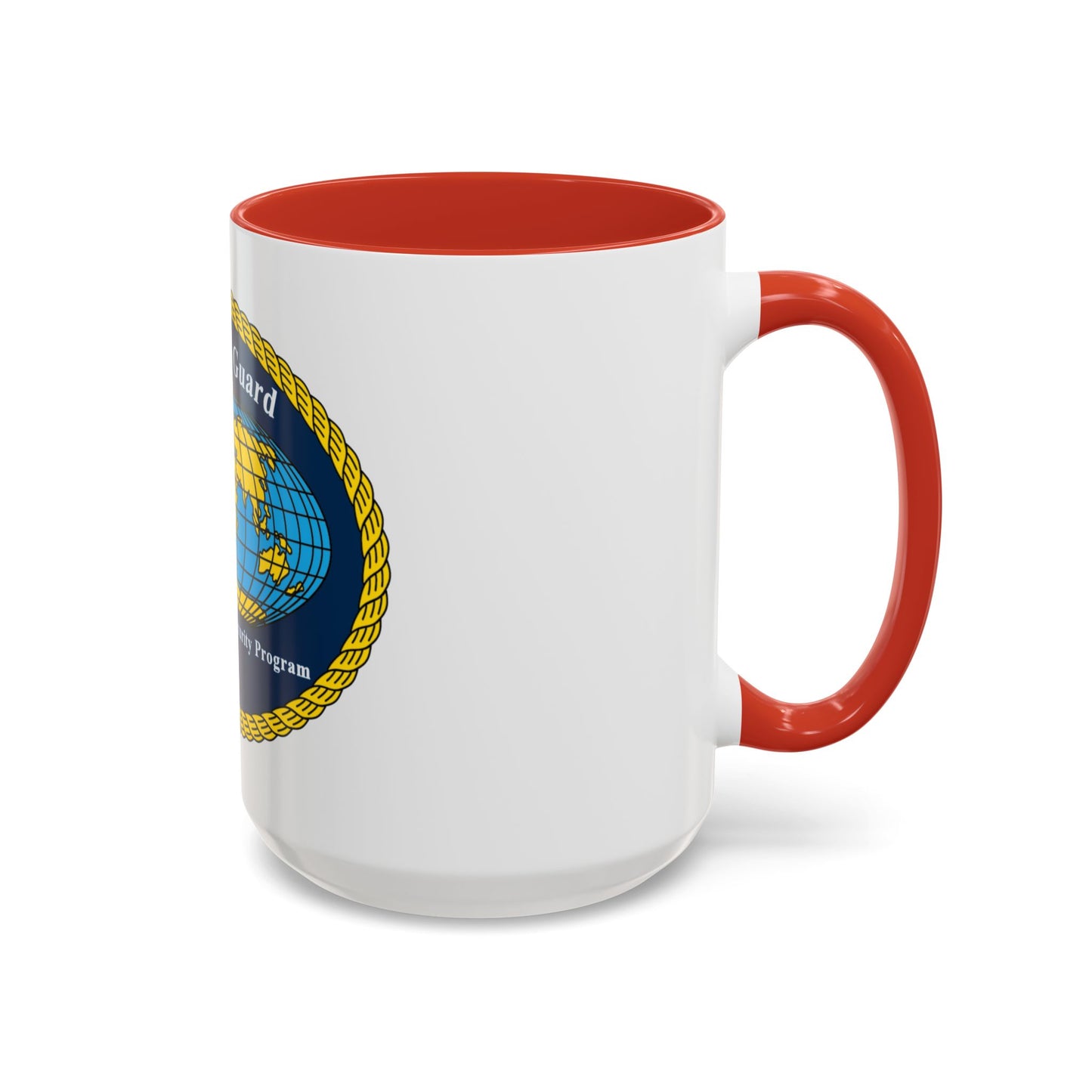 USCG International Port Security Program (U.S. Coast Guard) Accent Coffee Mug
