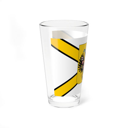 Honorary Naval Ensign of Russia black-yellow-white with coat of arms (Russia) Pint Glass 16oz