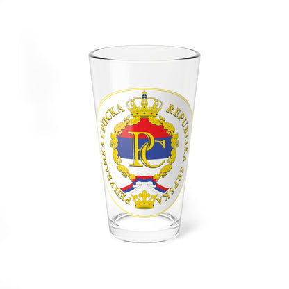Seal of the Republika Srpska (Bosnia and Herzegovina) (Coat of Arms) Pint Glass 16oz