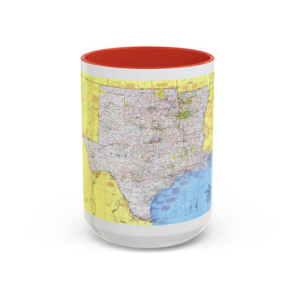 USA - South Central States 1 (1974) (Map) Accent Coffee Mug
