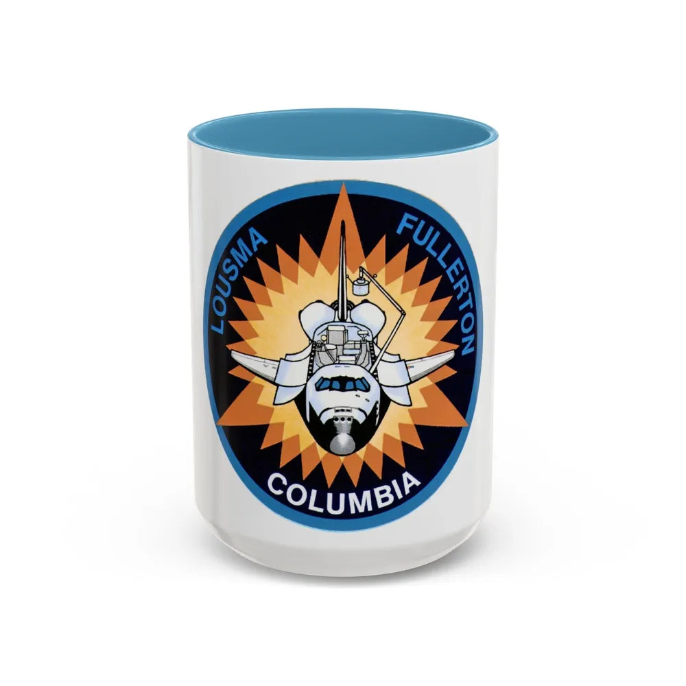 STS 3 (NASA) Accent Coffee Mug-15oz-Light Blue-Go Mug Yourself