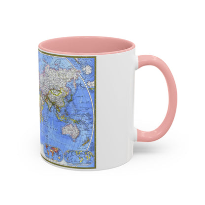 World Map - The Political World (1975) (Map) Accent Coffee Mug