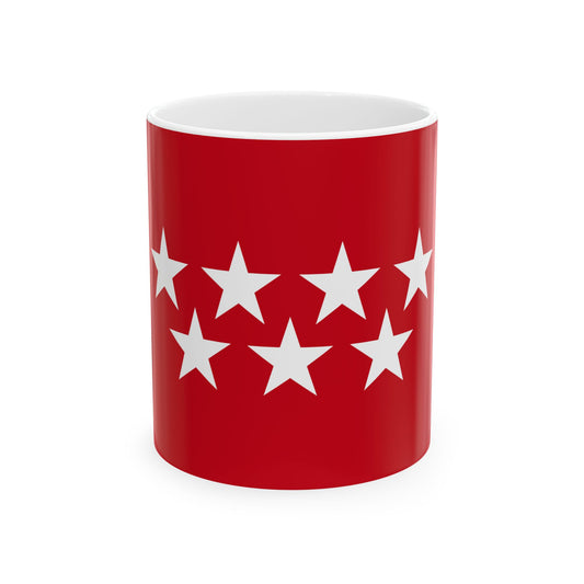 Flag of the Community of Madrid Spain - White Coffee Mug