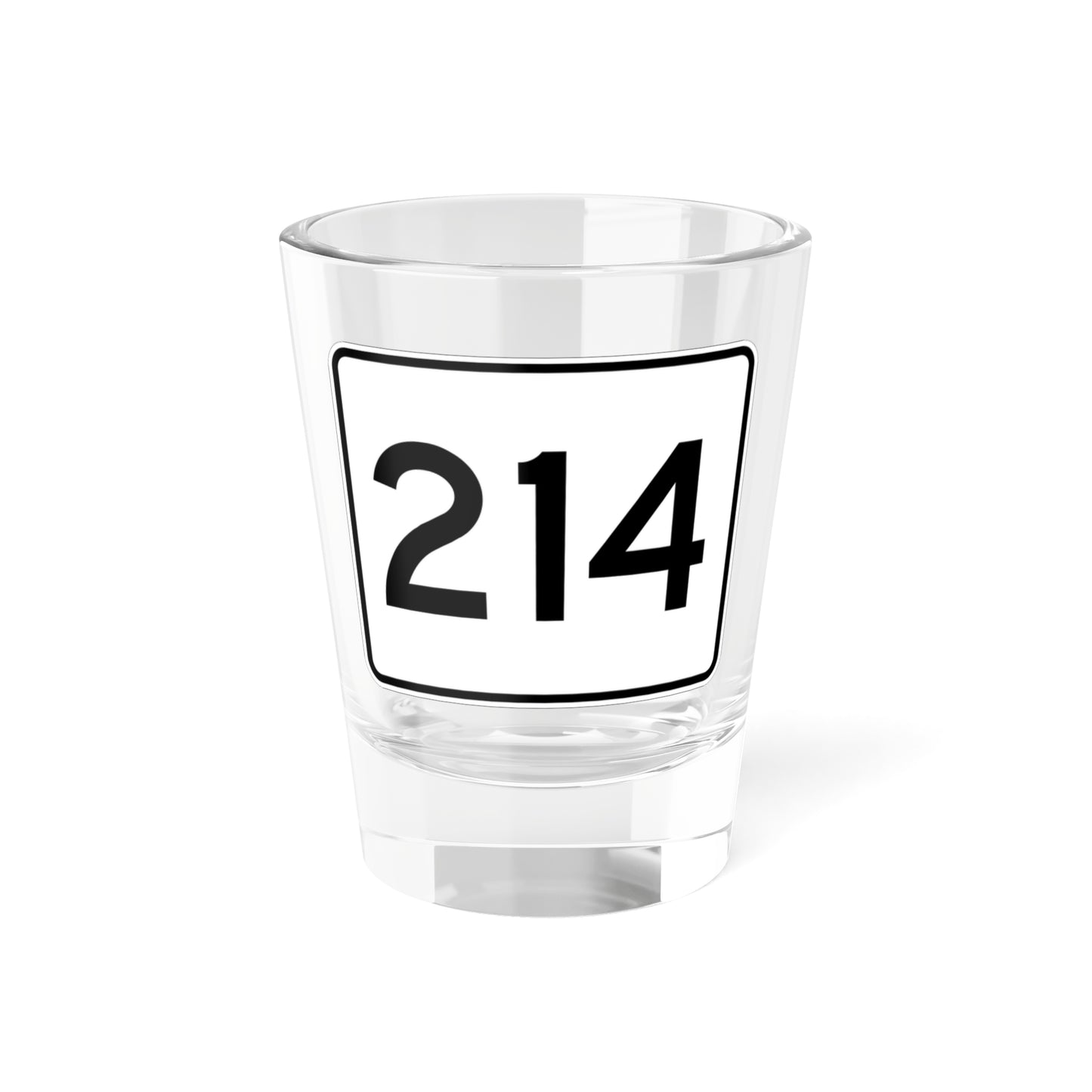 MA Route 214 (Massachusetts) (Road Sign) Shot Glass 1.5oz
