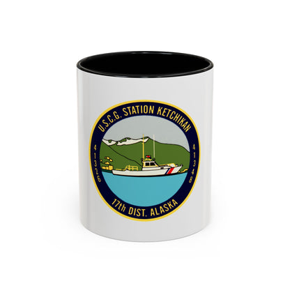 USCG Station Ketchikan 17th Dist (U.S. Coast Guard) Accent Coffee Mug