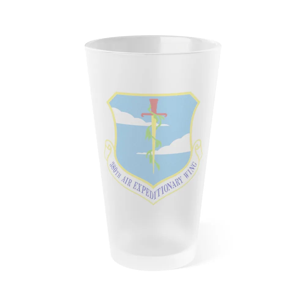 380th Air Expeditionary Wing (U.S. Air Force) Frosted Pint Glass 16oz-Go Mug Yourself