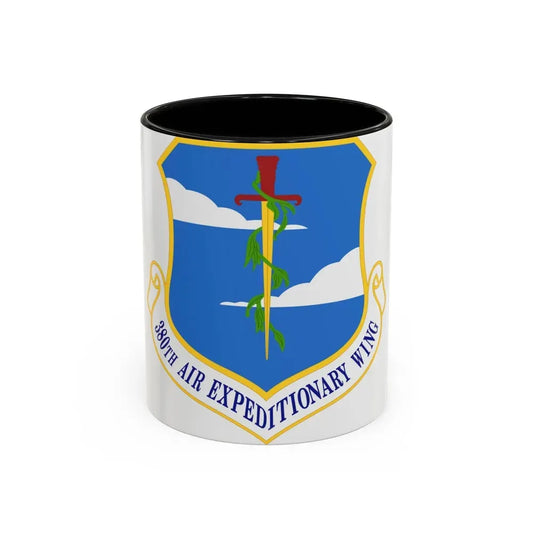 380th Air Expeditionary Wing (U.S. Air Force) Accent Coffee Mug 11oz Black - Go Mug Yourself