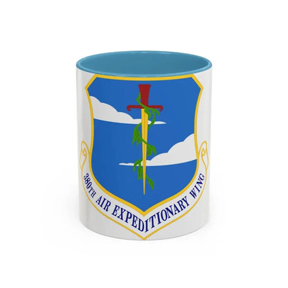 380th Air Expeditionary Wing (U.S. Air Force) Accent Coffee Mug 11oz Light Blue - Go Mug Yourself