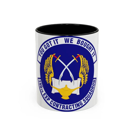 380th Expeditionary Contracting Squadron (U.S. Air Force) Accent Coffee Mug 11oz Black - Go Mug Yourself