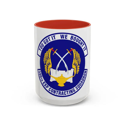 380th Expeditionary Contracting Squadron (U.S. Air Force) Accent Coffee Mug 15oz Red - Go Mug Yourself