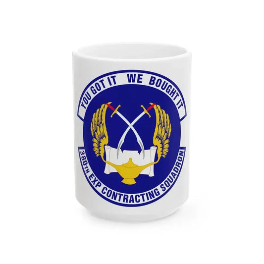 380th Expeditionary Contracting Squadron (U.S. Air Force) White Coffee Mug 15oz - Go Mug Yourself