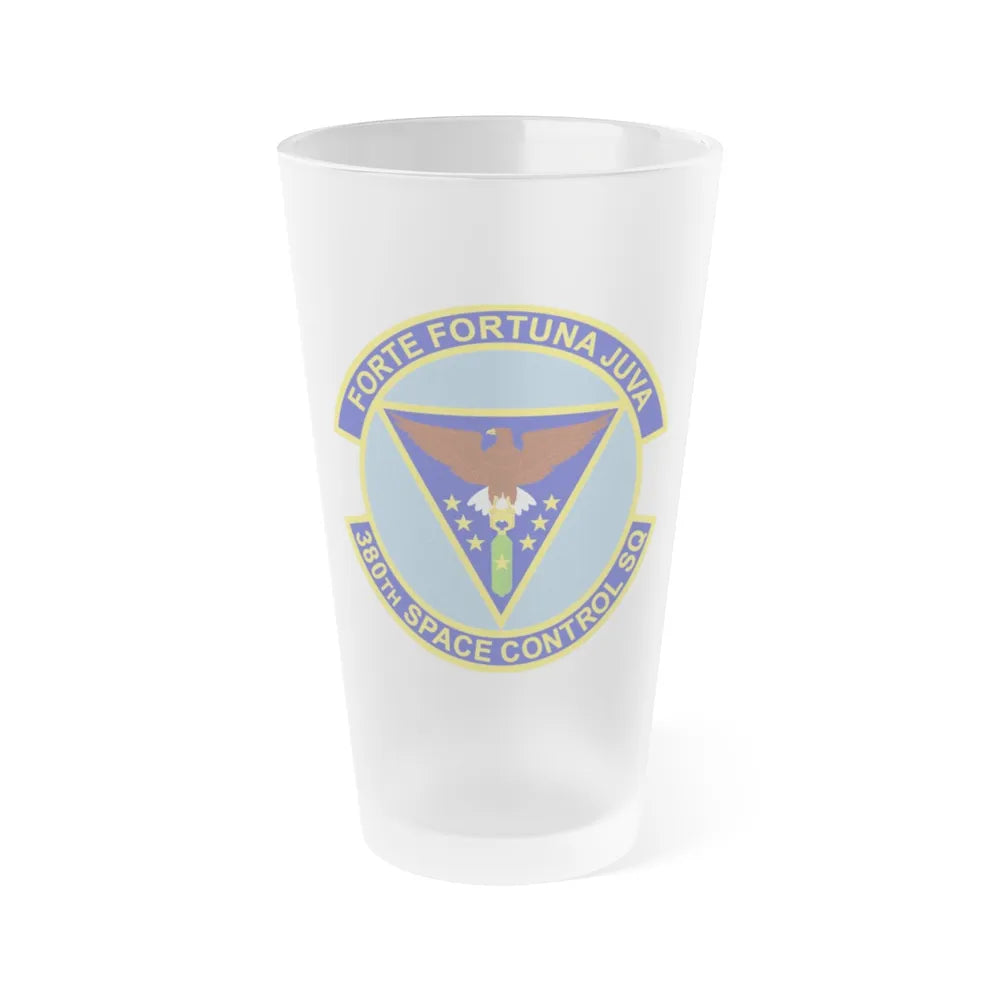 380th Space Control Squadron (U.S. Air Force) Frosted Pint Glass 16oz-16oz-Frosted-Go Mug Yourself