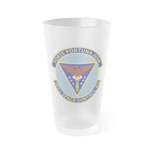 380th Space Control Squadron (U.S. Air Force) Frosted Pint Glass 16oz-16oz-Frosted-Go Mug Yourself