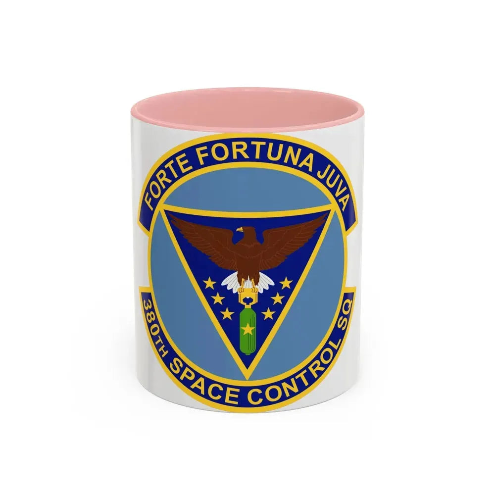 380th Space Control Squadron (U.S. Air Force) Accent Coffee Mug 11oz Pink - Go Mug Yourself