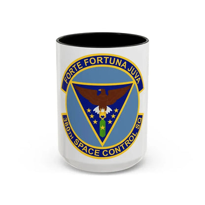 380th Space Control Squadron (U.S. Air Force) Accent Coffee Mug 15oz Black - Go Mug Yourself