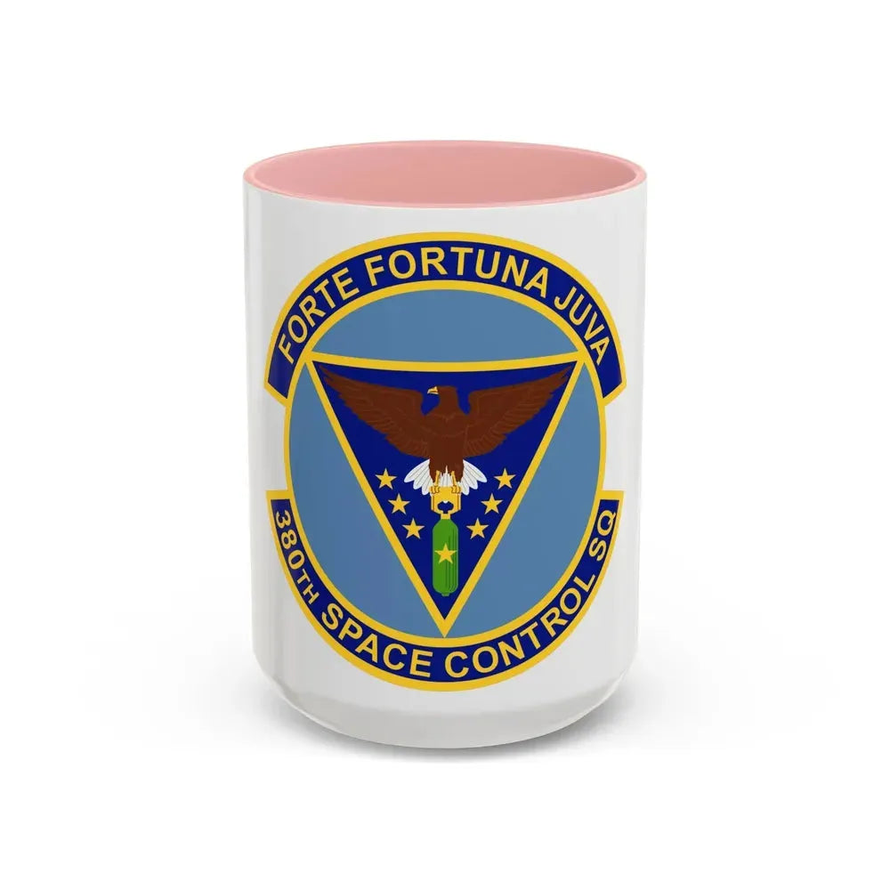 380th Space Control Squadron (U.S. Air Force) Accent Coffee Mug 15oz Pink - Go Mug Yourself