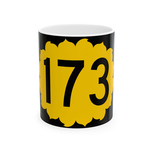 K-173 (Kansas) (Road Sign) White Coffee Mug