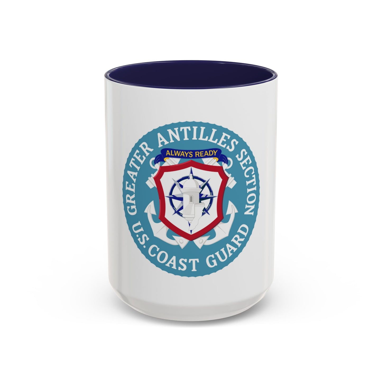 USCG Greater Antilles Section (U.S. Coast Guard) Accent Coffee Mug
