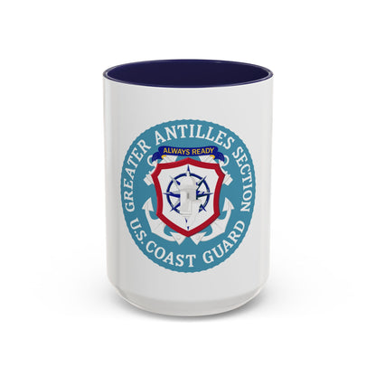 USCG Greater Antilles Section (U.S. Coast Guard) Accent Coffee Mug