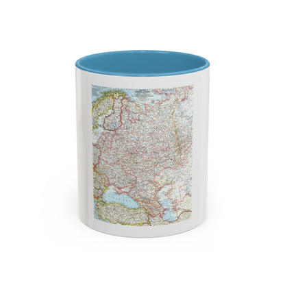Russia - Western Soviet Union (1959) (Map) Accent Coffee Mug