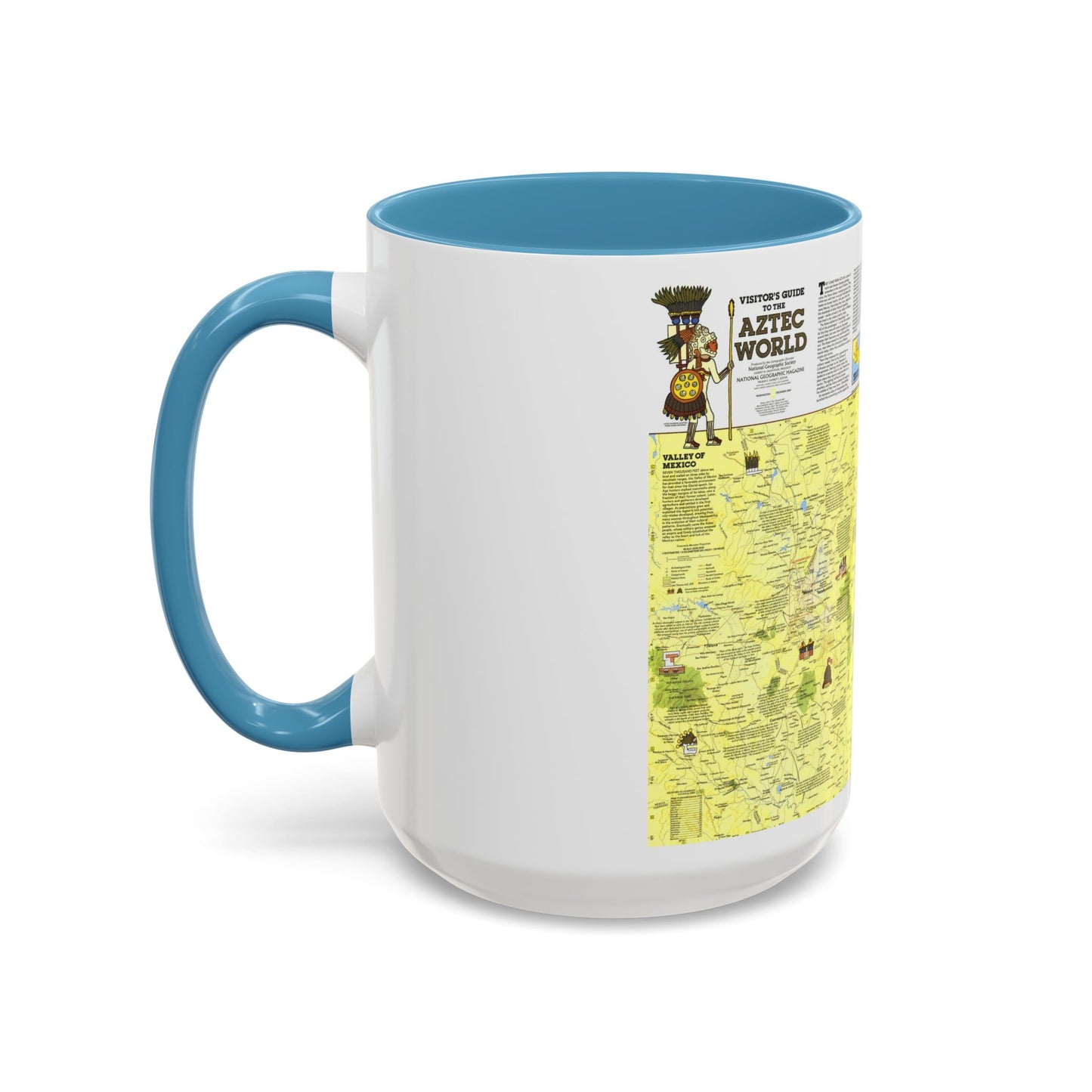 Central America - The Aztec World (1980) (Map) Accent Coffee Mug