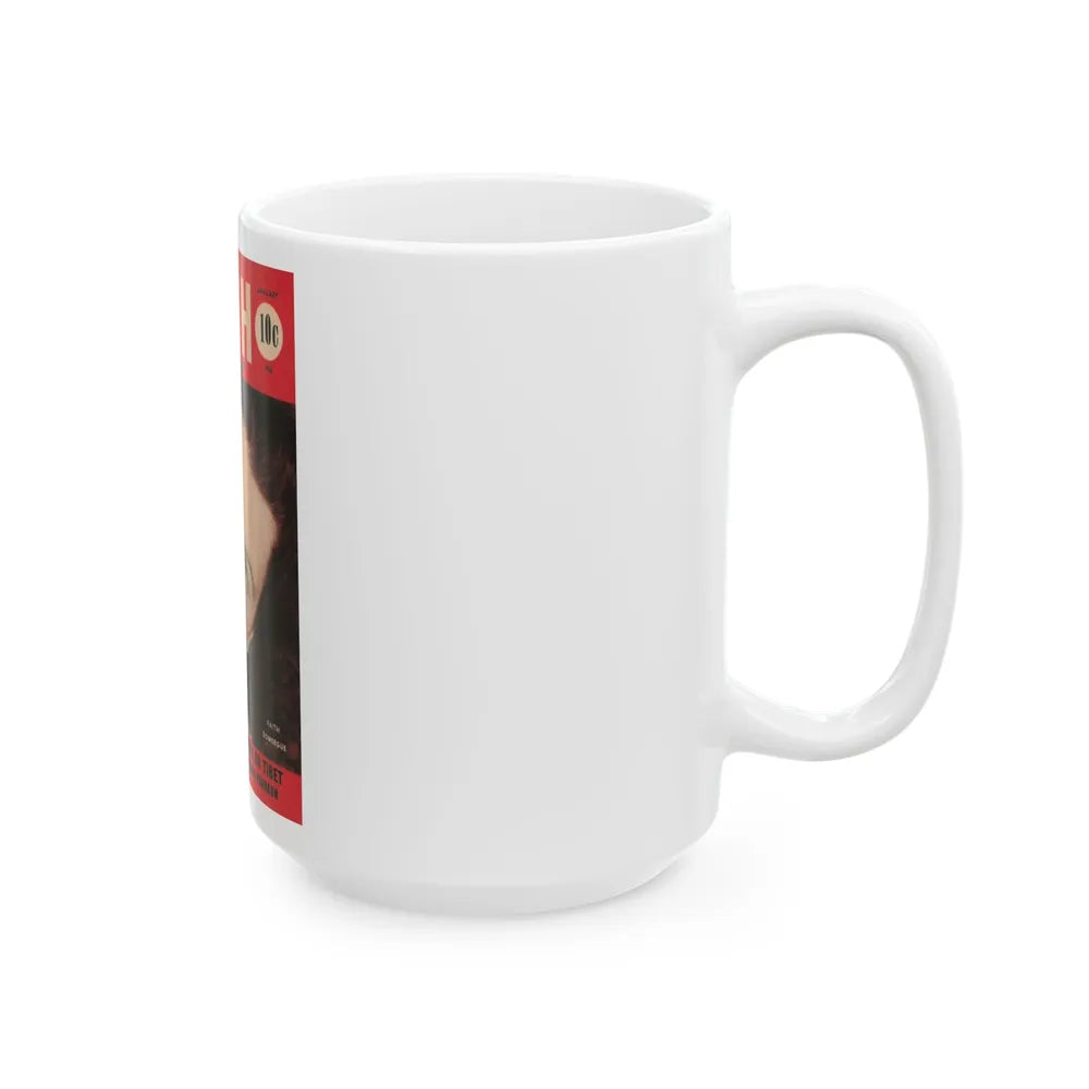 Faith Domergue #10 - Mag. Cover (Vintage Female Icon) White Coffee Mug-Go Mug Yourself