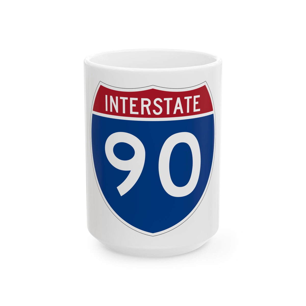 Interstate 90 (U.S. Highways) White Coffee Mug