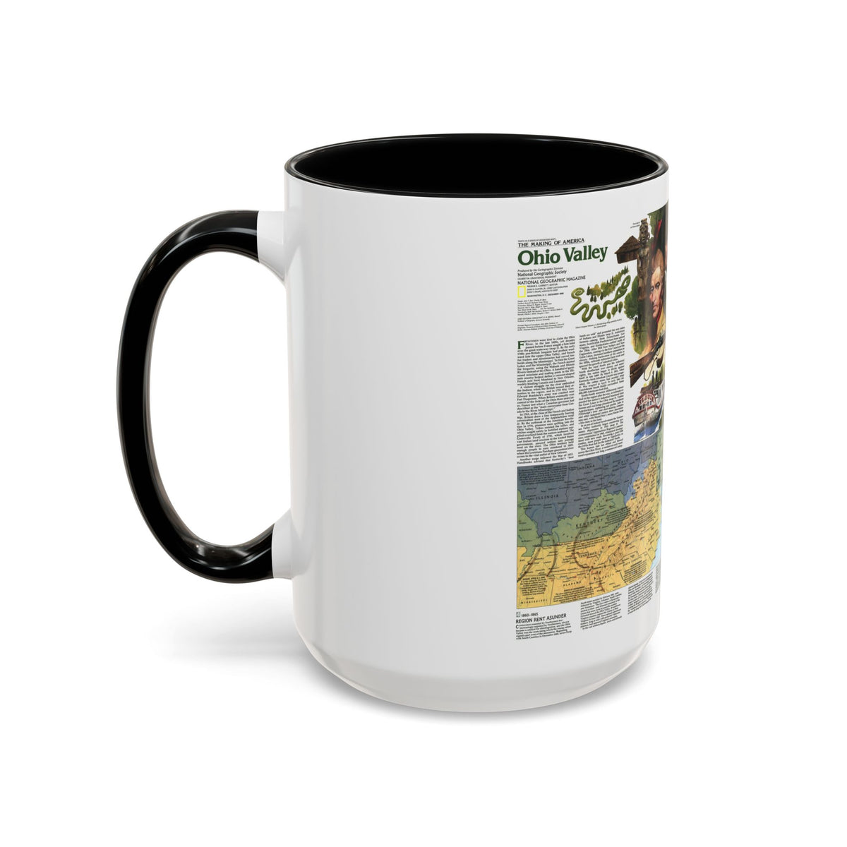 USA - Ohio Valley 2 (1985) (Map) Accent Coffee Mug