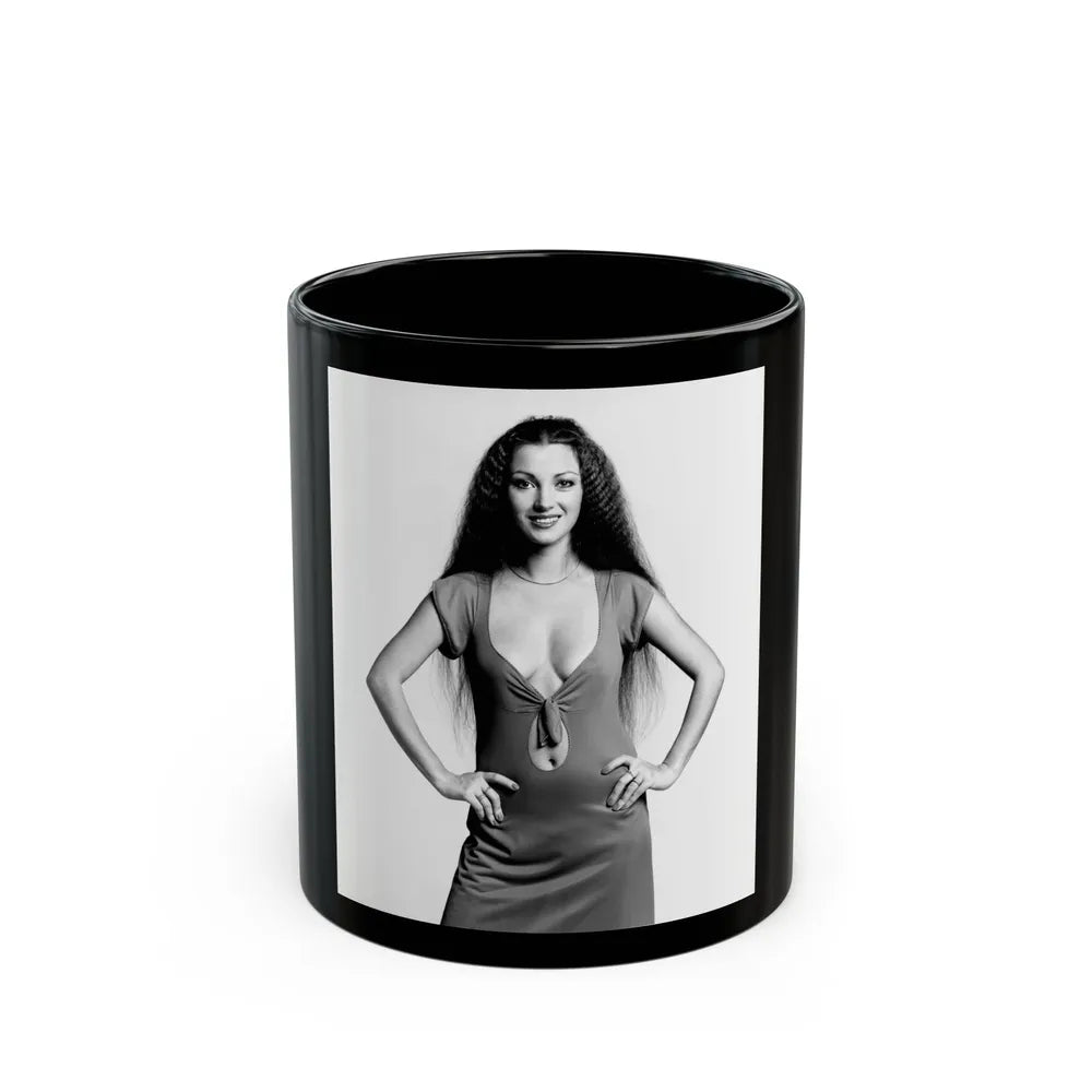 Jane Seymour #57 (Vintage Female Icon) Black Coffee Mug-11oz-Go Mug Yourself