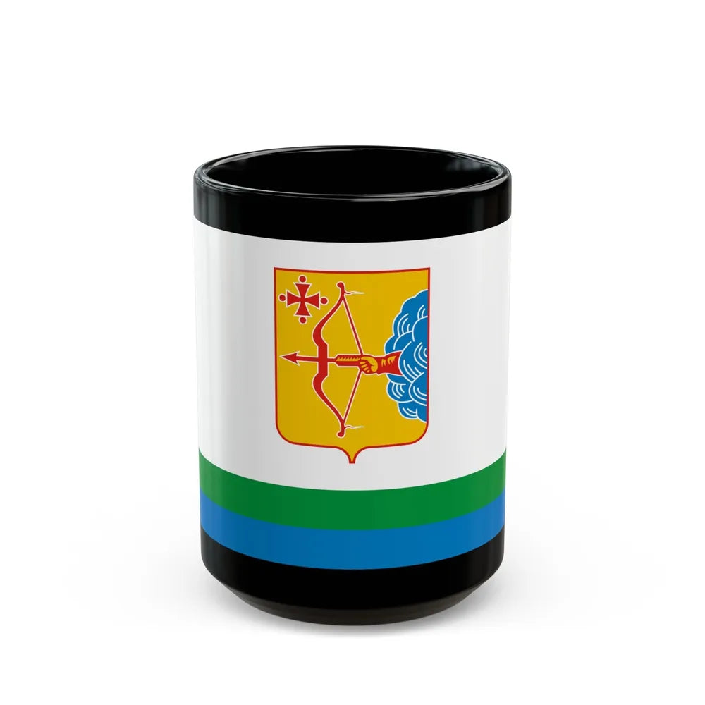 Flag of Kirov Oblast Russia - Black Coffee Mug-15oz-Go Mug Yourself