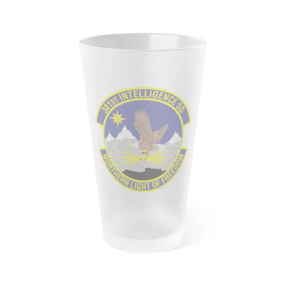 381st Intelligence Squadron (U.S. Air Force) Frosted Pint Glass 16oz-16oz-Frosted-Go Mug Yourself