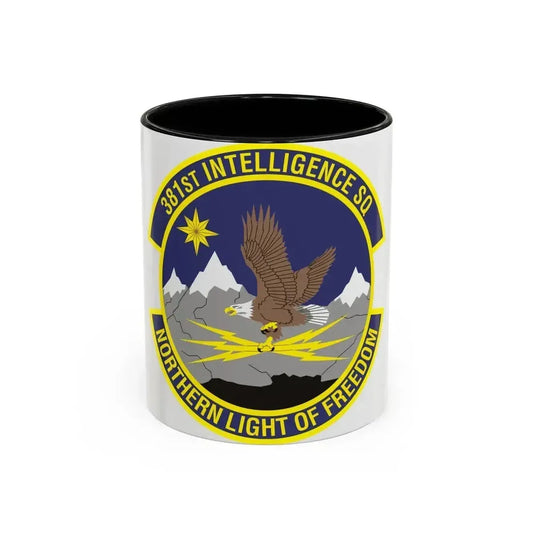 381st Intelligence Squadron (U.S. Air Force) Accent Coffee Mug 11oz Black - Go Mug Yourself