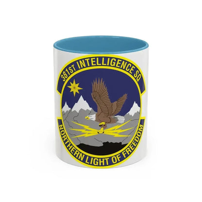 381st Intelligence Squadron (U.S. Air Force) Accent Coffee Mug 11oz Light Blue - Go Mug Yourself