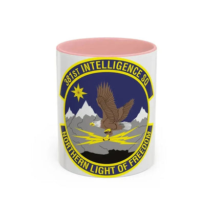 381st Intelligence Squadron (U.S. Air Force) Accent Coffee Mug 11oz Pink - Go Mug Yourself