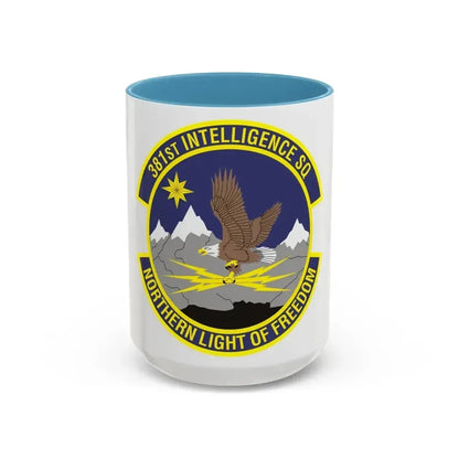 381st Intelligence Squadron (U.S. Air Force) Accent Coffee Mug 15oz Light Blue - Go Mug Yourself